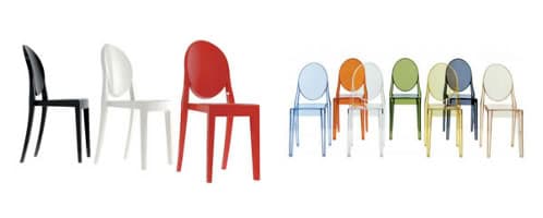 muebles-transparentes-1 sillas de policarbonato de Philippe Starck