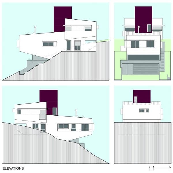 Casa DLW: vivienda en ladera con volumen en VOLADIZO