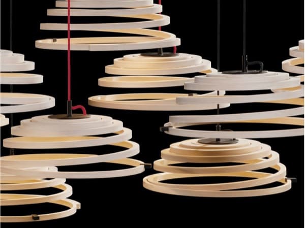 Aspiro 8000: lampara colgante de madera Lamparas modernas de techo espiral