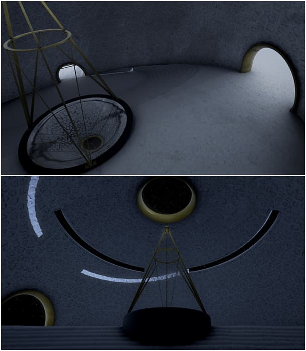 interior del templo lunar Peak Of Eternal Light