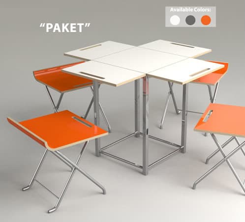 PAKET: compacto de mesa y sillas mesa-sillas-plegables