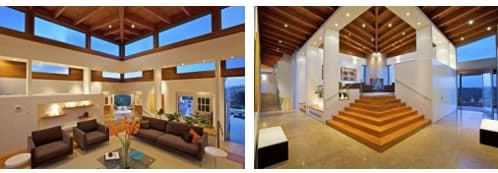 casa-hilltop-safdie_rabines-2 decoración interior de lujo con techo en madera