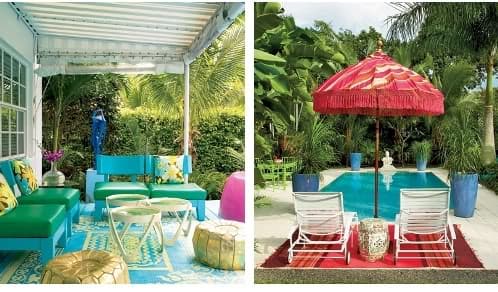 decoracion-exterior-muebles en colores