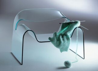 GHOST: Sillón de vidrio curvado sillon GHOST de Cini Boeri