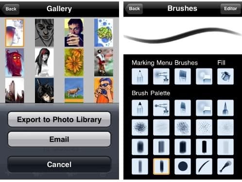 sketchbook-iphone-dibujar-2 pinceles y galería
