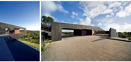 casa-cape-schanck-3 terraza superior y piscina desbordante