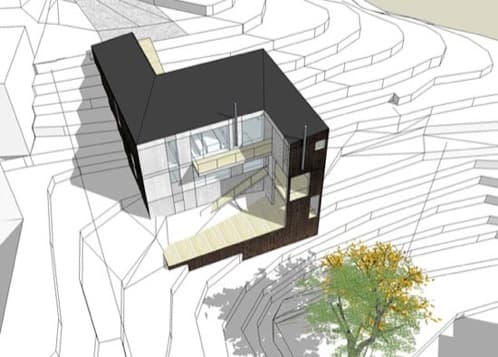 Casa Bodo | Construcción en ladera moderna-casa-madera-en-ladera