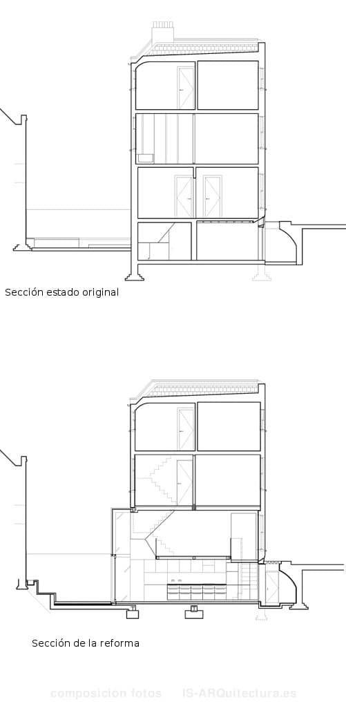 hoxton_house-plano-seccion-reforma-casa hoxton_house-planos-seccion-reforma-casa. Estado original y actual