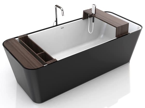 Bañera BATHE: puro diseño bañera-Bathe-con-accesorios-madera