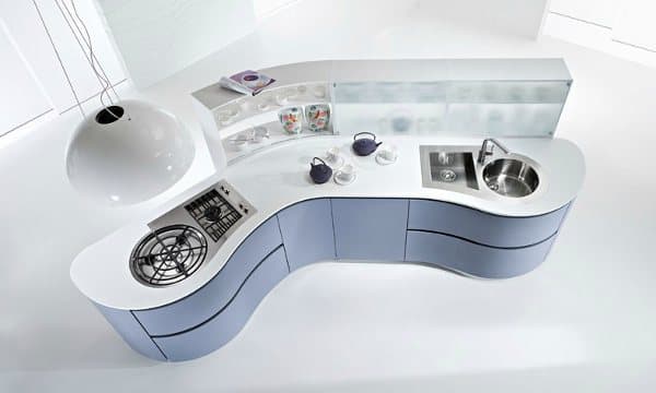 Dune: muebles curvos de cocina moderna-cocina-DUNE-de-muebles-curvos