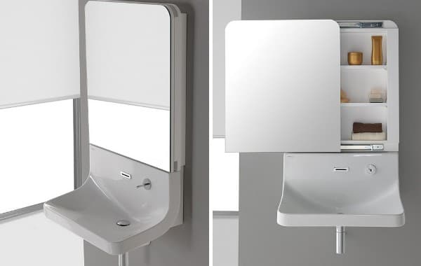 Lavabo con espejo, de Sanindusa Lavabo-BLEND-con-espejo-armario-Sanindusa