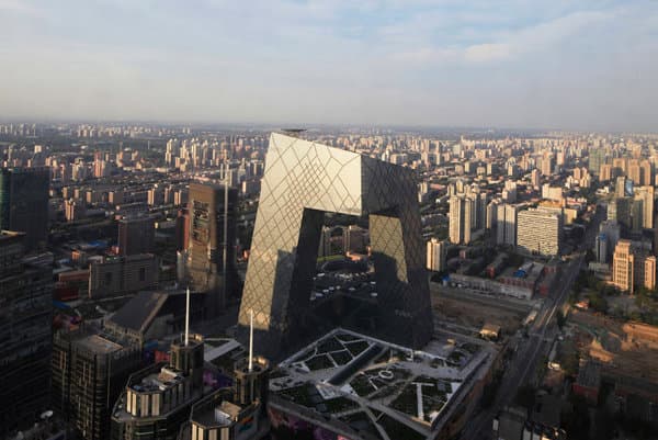 Sede-Television-Central-China-CCTV-panorámica aérea Sede-Television-Central-China-CCTV-panorámica aérea