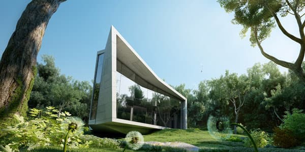 Edge House: planos de hormigón y vidrio Edge-House-casa-hormigon-visto-y-vidrio