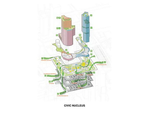 dibujo-rascacielos-DUO-Singapur dibujo-rascacielos-DUO-Singapur