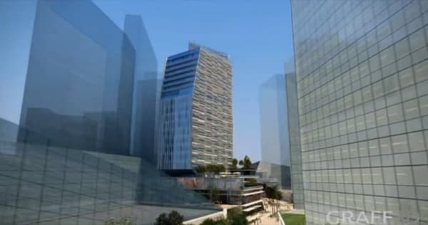 video-modelo-3D-centro-financiero-Riad animación 3D del Centro Financiero Rey Abdalá en Riad