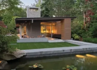 cabaña Urbana con estanque