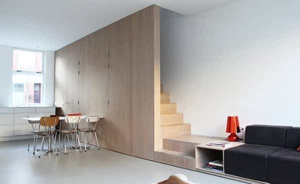 Pied a Terre: reforma de casa obrera en Leiden Pied-a-Terre reforma de casa obrera Leiden-interior