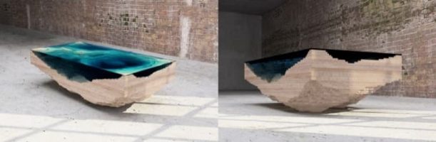 detalles de la mesa baja ABYSS