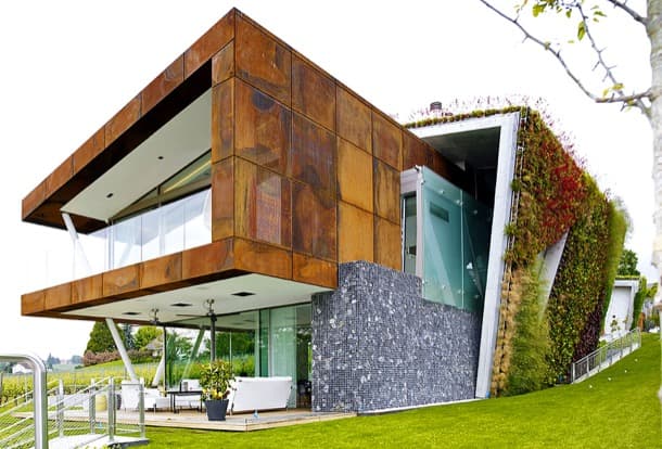 Villa Jewel Box: casa ecológica con certificado suizo Jewel-Box-vivienda-ecologica-jardin-vertical