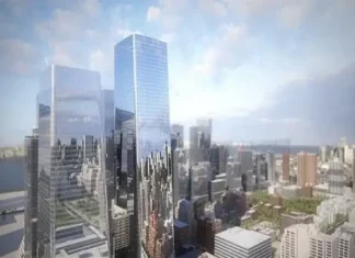 Manhattan West: edificios en altura diseñados por SOM exterior torres oficinas Manhattan West