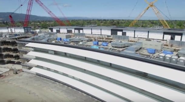 Estado del Campus 2 de Apple (abril 2016) protección solar fachada Campus 2