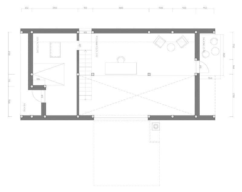 plano planta alta-Gunnar House