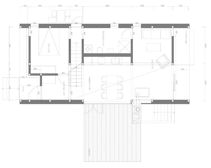plano planta baja-Gunnar House