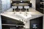 cocina minimalista blanco negro
