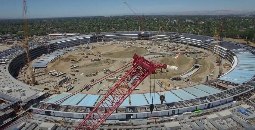 Apple Campus 2: estado de las obras en Julio 2016 vista aérea anillo Campus 2