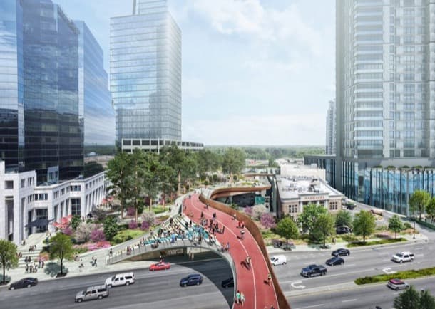 Buckhead Park: parque elevado sobre las vías del tren (Atlanta) parque elevado para Atlanta Rogers Partners