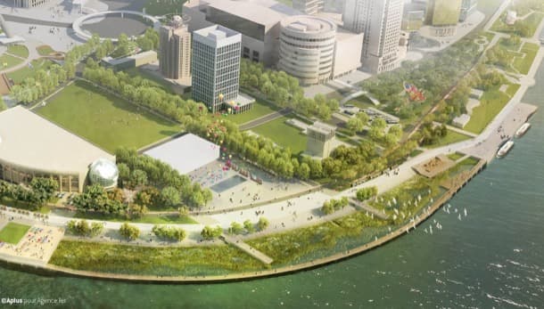 Parque en la orilla del rio Huangpu, Shanghái remodelación a orillas del rio Huangpu Shanghai