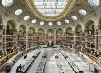 Transformación de la Biblioteca Nacional de Francia vista general Sala Oval