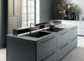 Monolith: campana integrada en la encimera de la cocina cocina con campana Monolith de Falmec