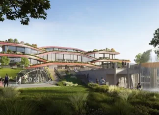 biblioteca con cubiertas ajardinadas