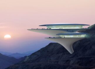 Mirador de Zaha Hadid para Neom (Arabia Saudí) observatorio de Zaha Hadid Architects en Trojena
