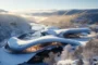 hotel camuflado entre nieve
