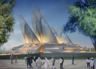 museo con chimeneas termicas en Abu Dhabi