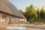 Terraza de casa en Bremen junto a un bosque